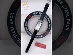 Engraved Waterproof Leather Strap Quartz Watch Modern Luxury Stylish Watch