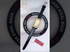 Custom Leather Strap Quartz Watch Personalized Engraved Trendy Luxury Watches