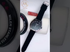 White Dial Analog Silicon Strap Watch With Fluorescent Hands Blue Buckle