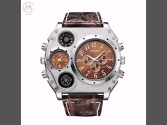 ML 777 Fashion Style Business Men Quartz Wrist Watch With Leather Strap