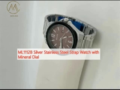 ML1112B Silver Stainless Steel Strap Watch with Mineral Dial