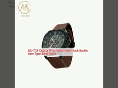 ML-1113 Quartz Wrist Watch with Hook Buckle Item Type Band Color