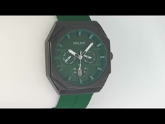 Casual Wrist Watch Chronograph Waterproof Luminous Calendar Silicon Band Men Watch