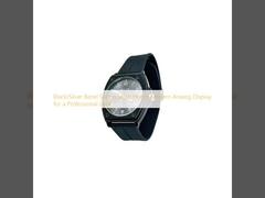 Black/Silver Bezel Silicon Strap Watch Modern Analog Display for a Professional Look