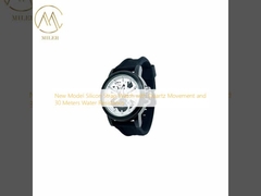 New Model Silicon Strap Watch with Quartz Movement and 30 Meters Water Resistance