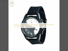 Creative Arabic Numeral Dial Quartz Waterproof Wristwatch for High School Students′ Exams